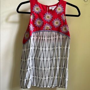THML Scarlet Top with Floral Embroidery